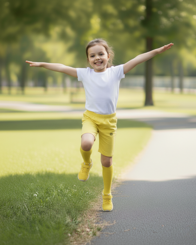 Children Sport Knee-length Short Lemon - OKAPI