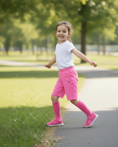 Children Sport Knee-length Short Peach - OKAPI