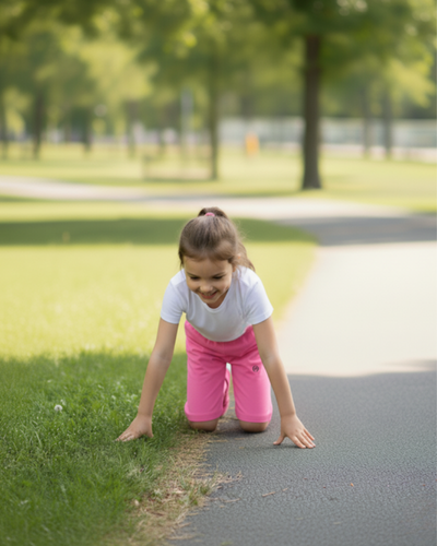 Children Sport Knee-length Short Peach - OKAPI