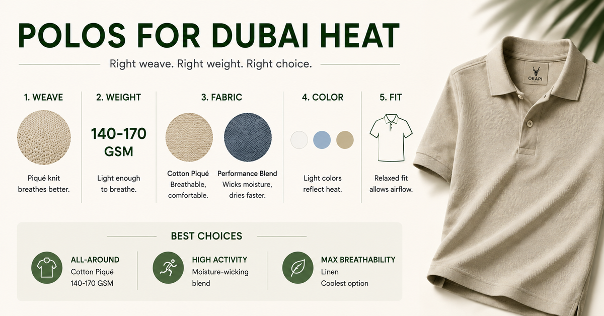 Best Polo Shirts for Men in Dubai Heat