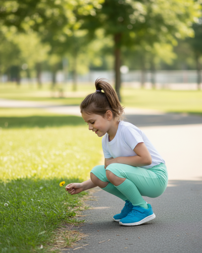 Children  Sport Knee-length Short Apple Green - OKAPI