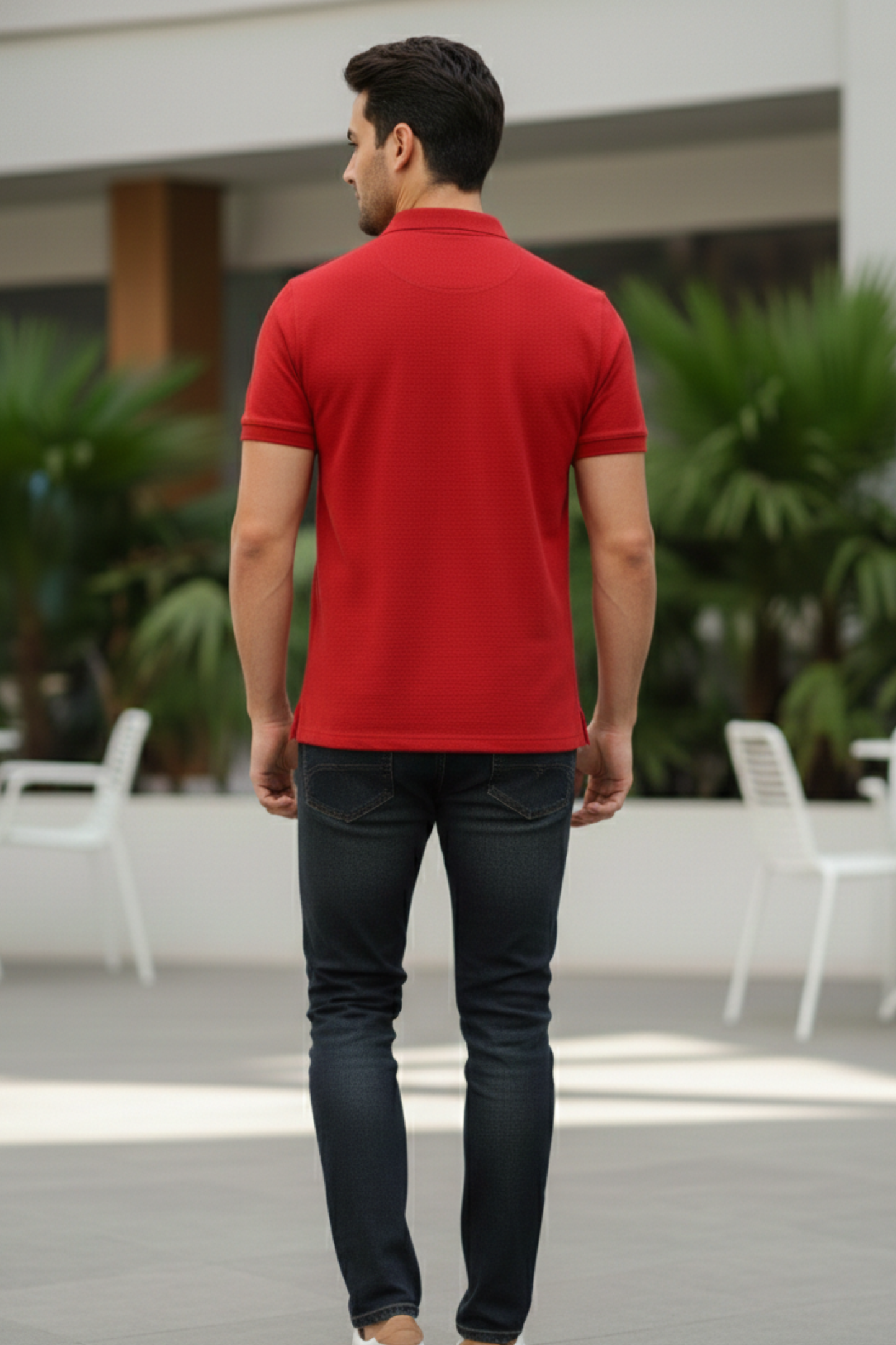 Polo shirt Short sleeve Red Lava