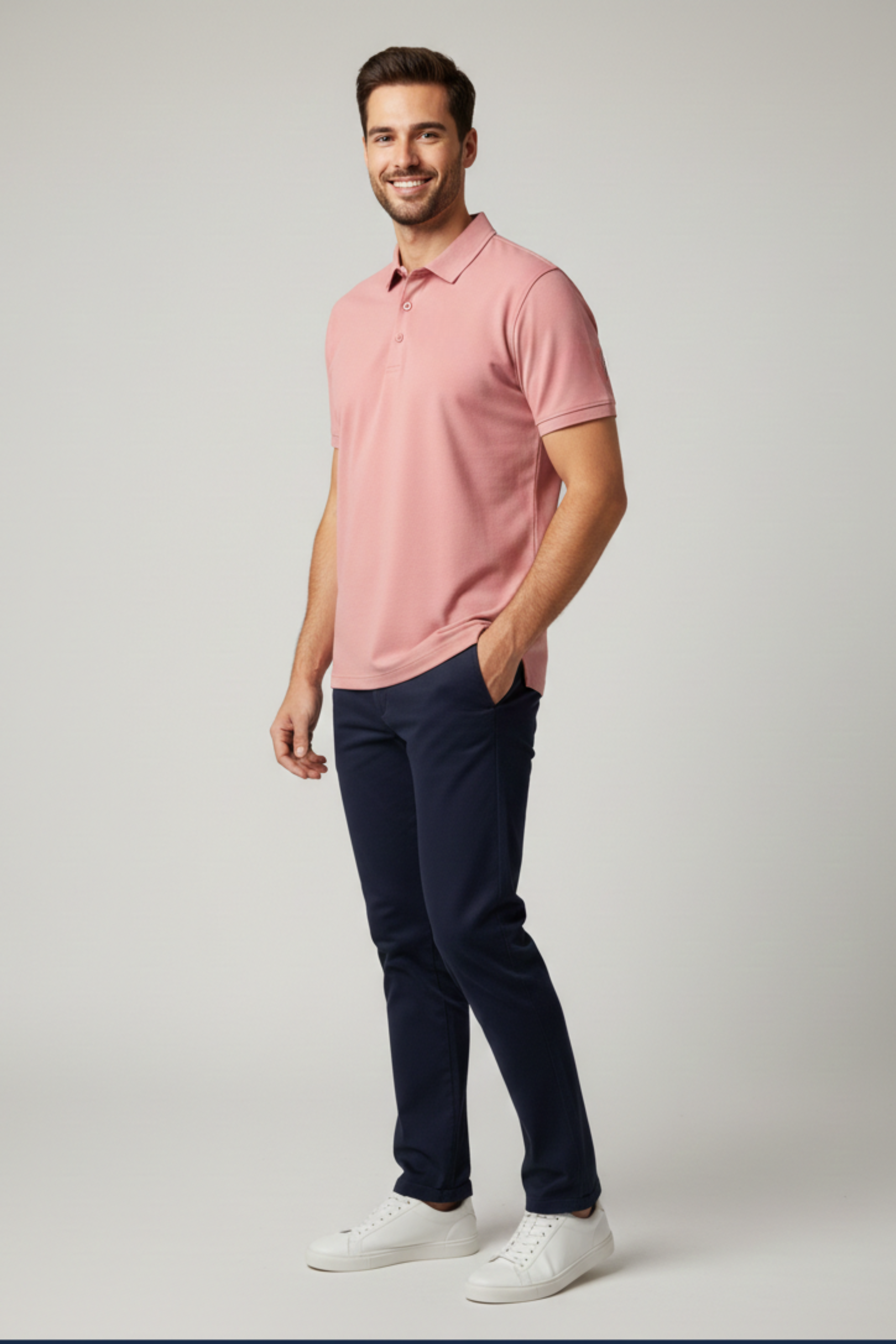 Polo shirt Short sleeve Coral