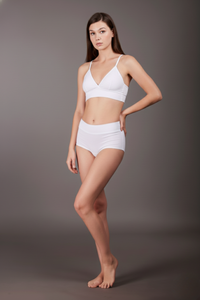 Sheer Fancy Bra White