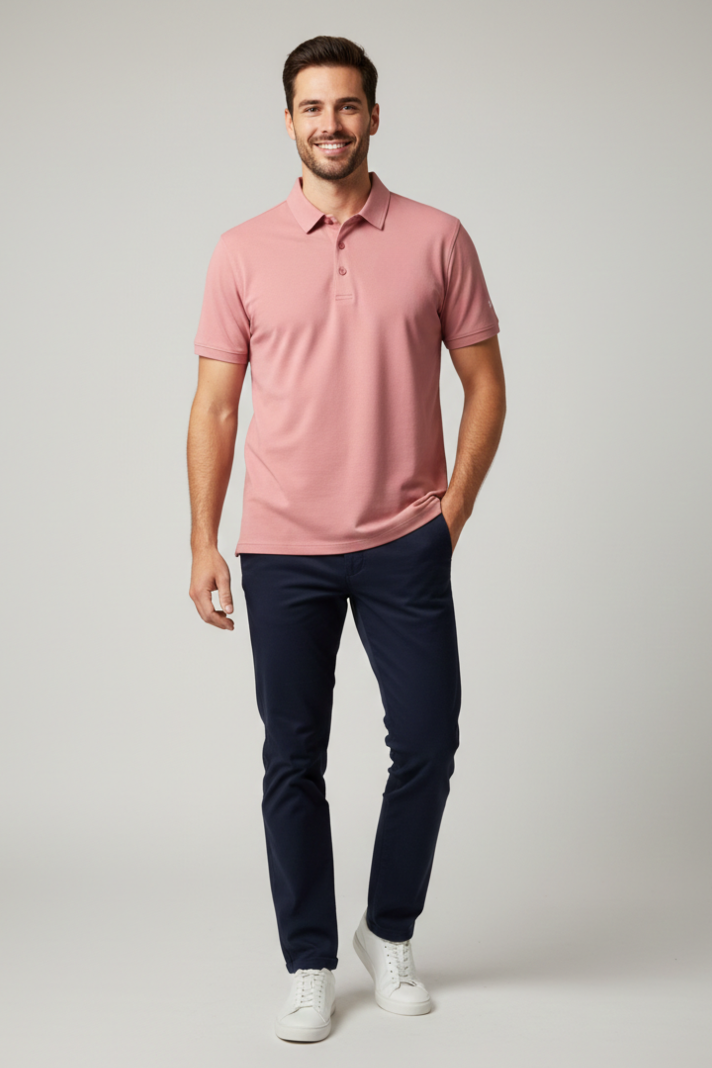 Polo shirt Short sleeve Coral