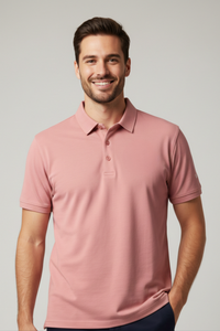 Polo shirt Short sleeve Coral