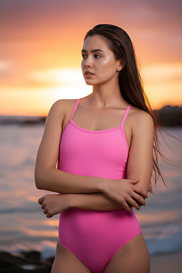 Strappy Swimsuit Peach - OKAPI