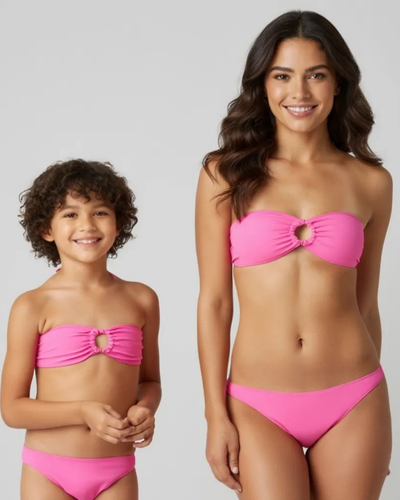 Family Matching Bandeau Bra Peach - OKAPI