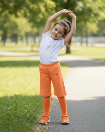 Children  Sport Knee-length Short Orange - OKAPI