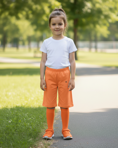Children  Sport Knee-length Short Orange - OKAPI