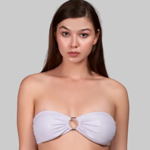 Okapi Bandeau Bikini Top Pearled Fantasy - Eco-Friendly Swimwear UAE | OKAPI Lifestyle