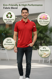 Polo shirt Short sleeve Red Lava