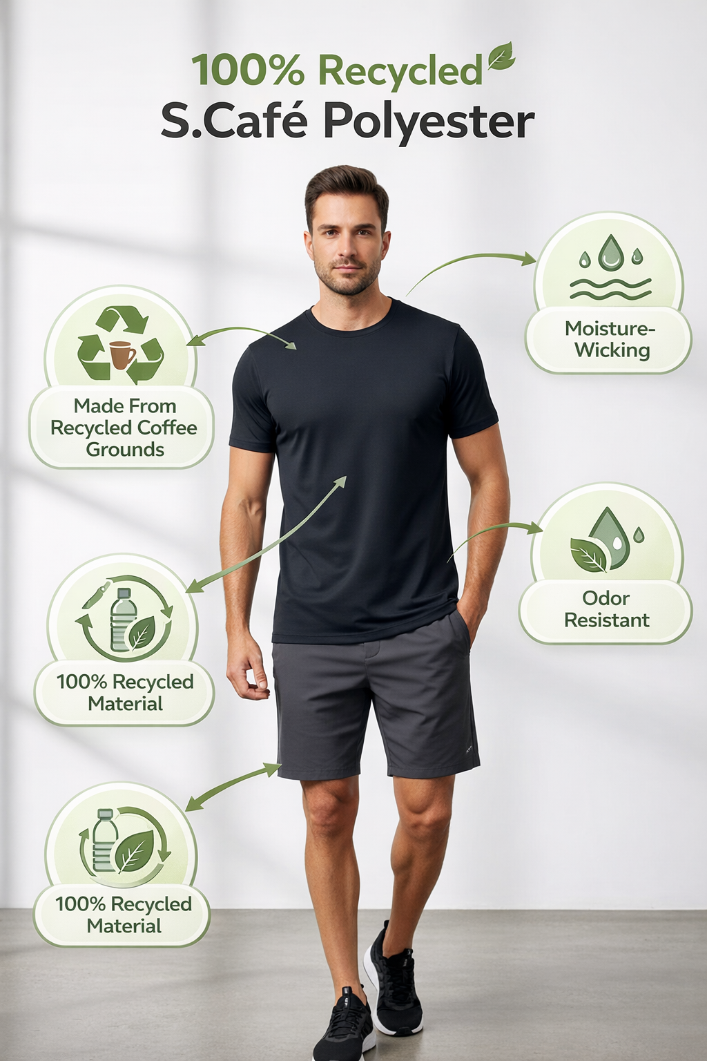 Tshirt short sleeve Anthracite