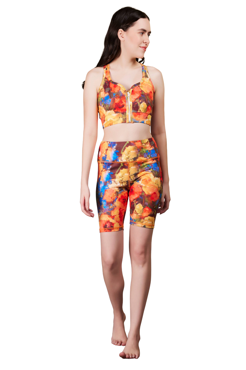 Okapi Zip Sport Vest - Oil-painted peony - OKAPI