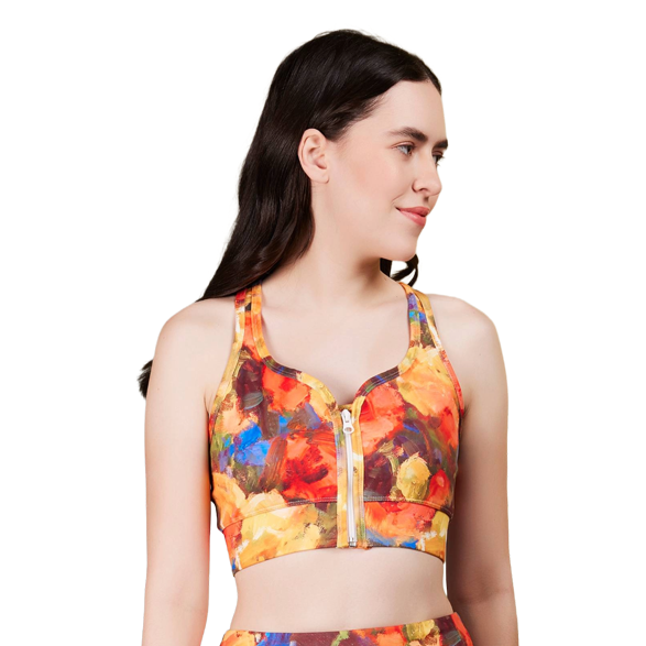 Okapi Zip Sport Vest - Oil-painted peony - OKAPI