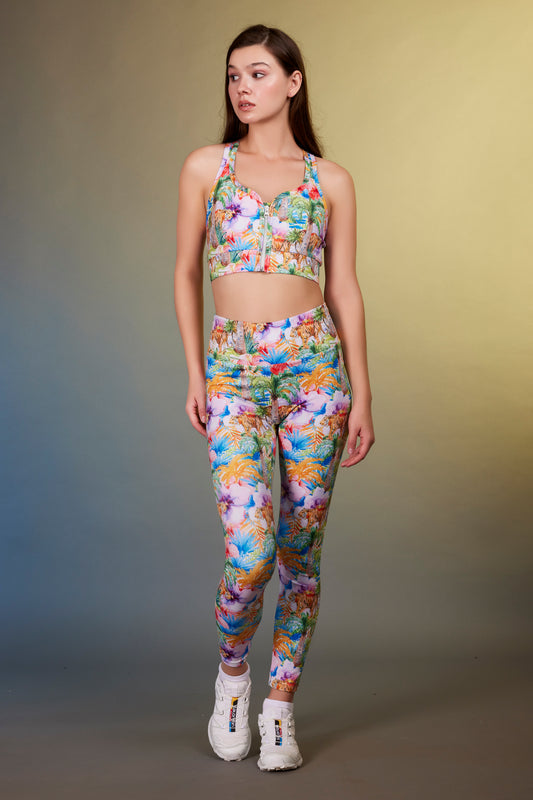 Sport  legging seamless side Garden of Eden - OKAPI