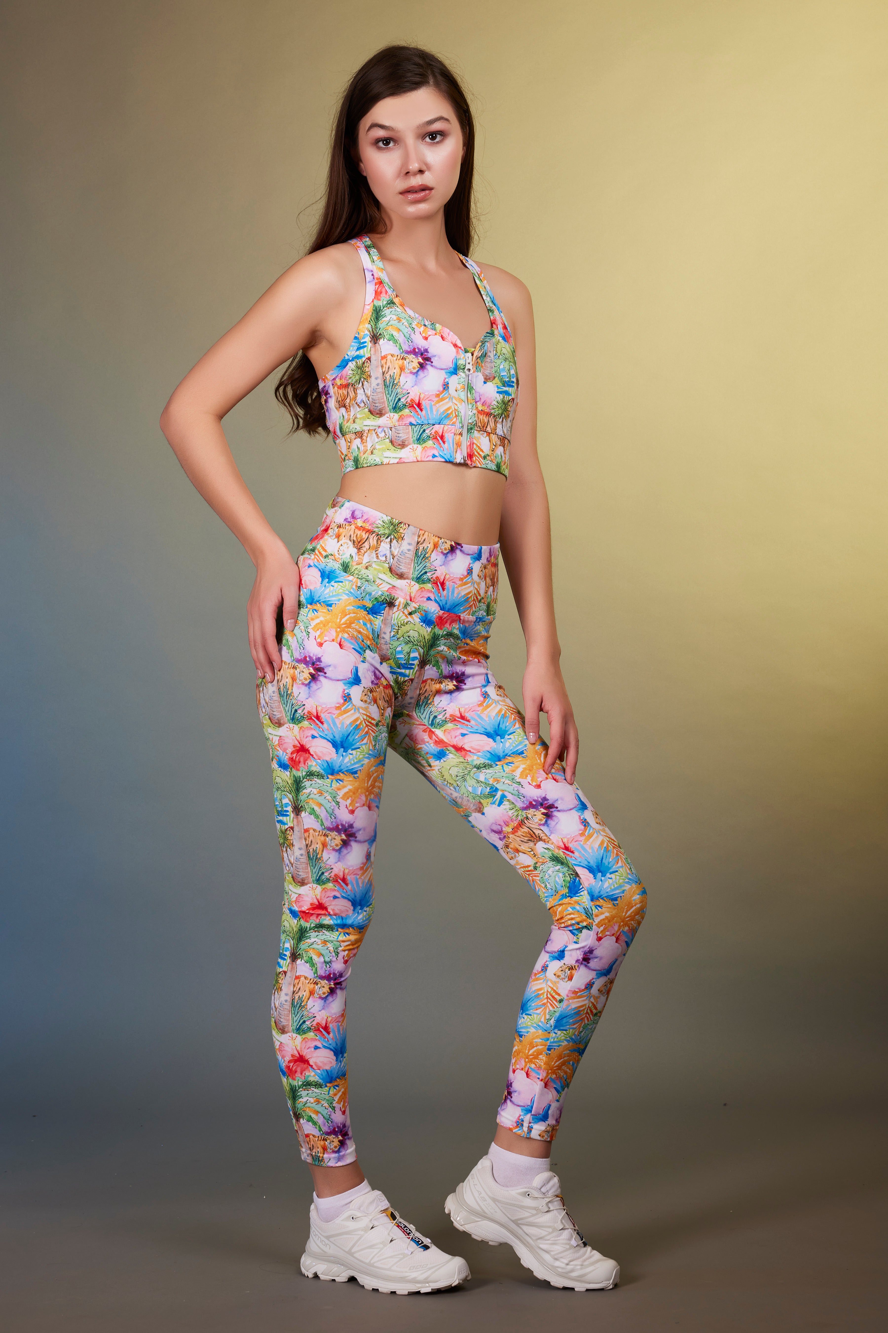 Sport  legging seamless side Garden of Eden - OKAPI