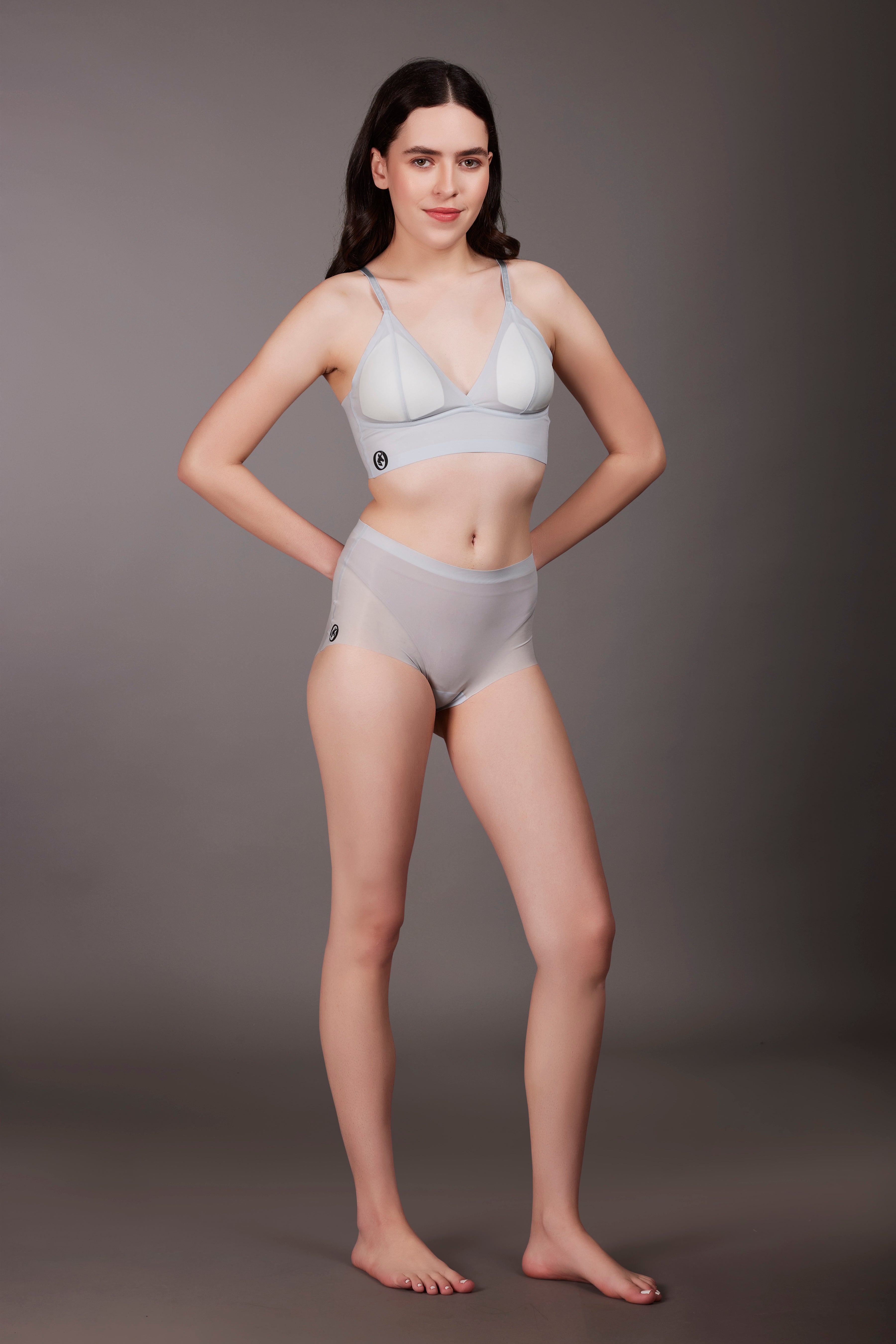 Sheer Fancy Bra Blue - OKAPI