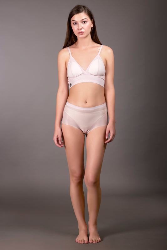 Sheer Fancy Bra Pink - OKAPI