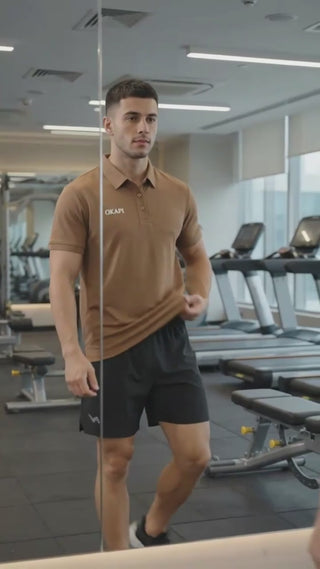 Men's Coffee Fiber Polo T-Shirt – Thrush video